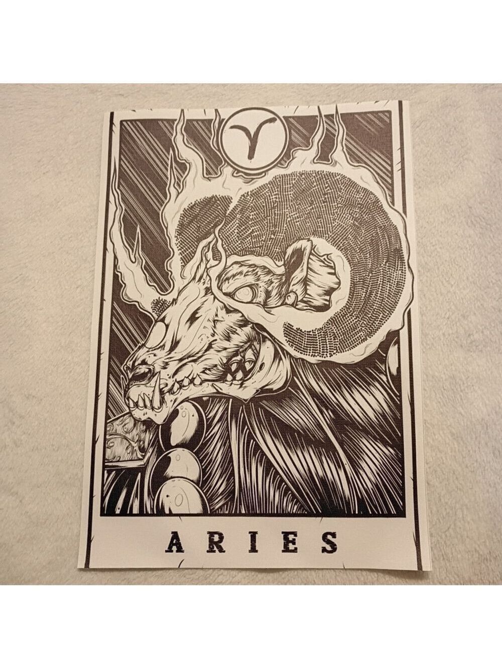 🌻 Aries Zodiac Canvas Art Print
